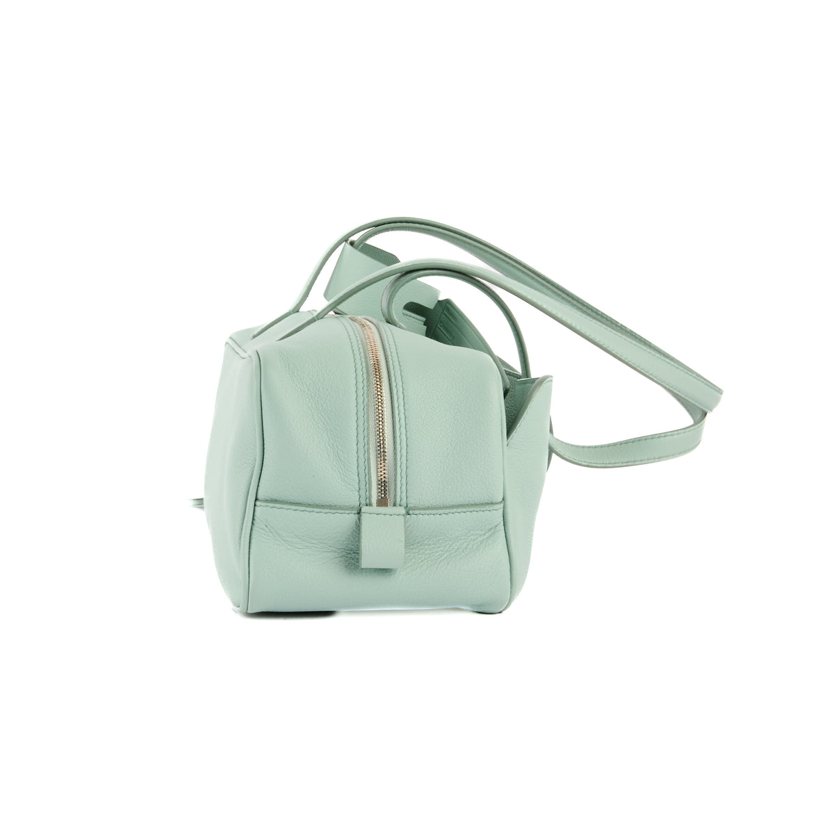 BALENCIAGA - Sac à main Carrie Small cuir turquoise - Handbag