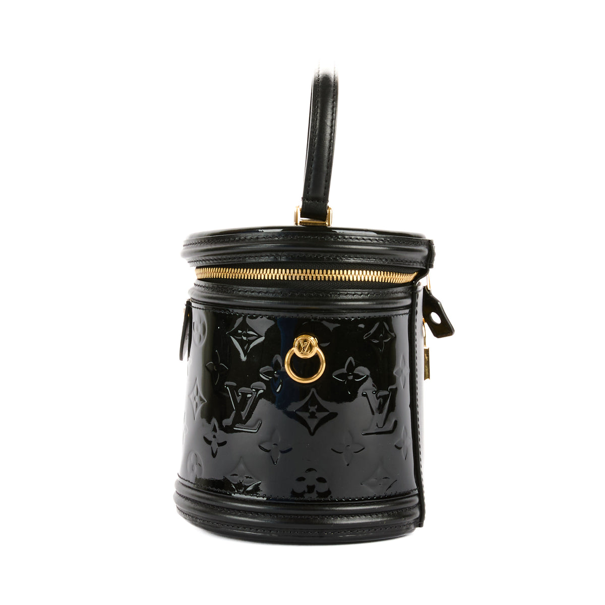 LOUIS VUITTON - Cannes bucket crossbody bag in black monogram patent leather - Handbag