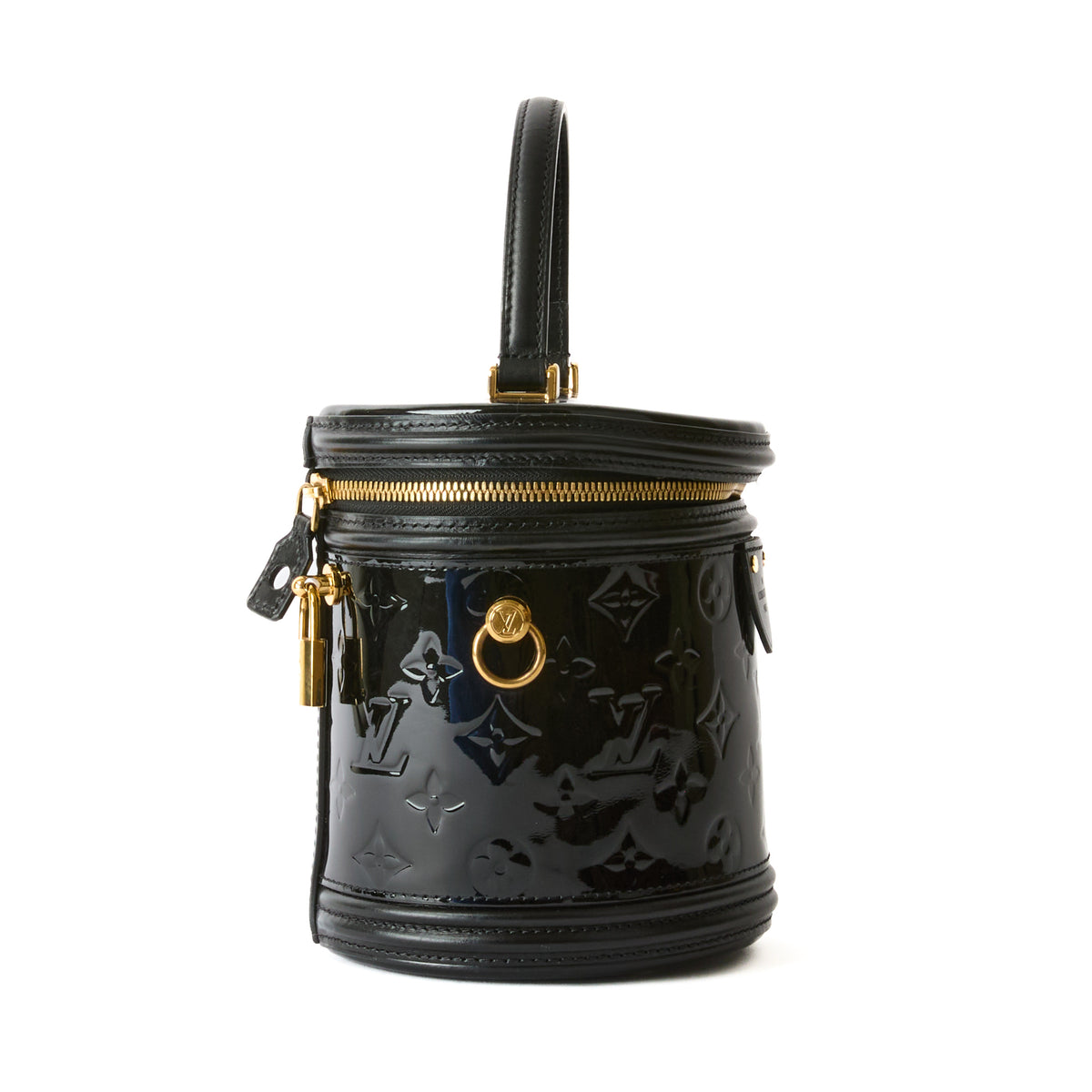 LOUIS VUITTON - Cannes bucket crossbody bag in black monogram patent leather - Handbag