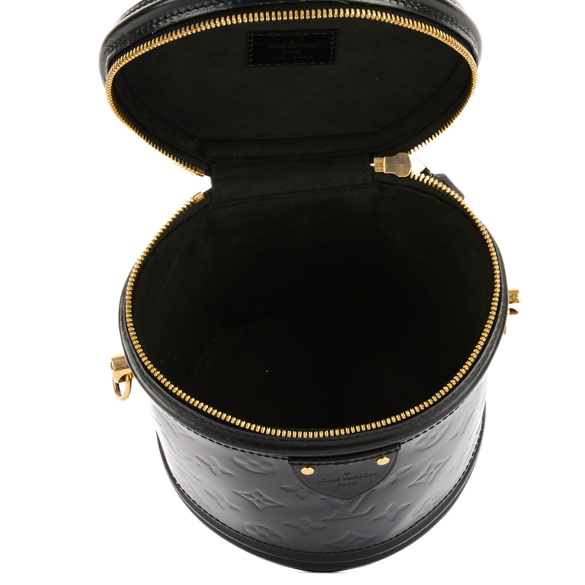 LOUIS VUITTON - Cannes bucket crossbody bag in black monogram patent leather - Handbag