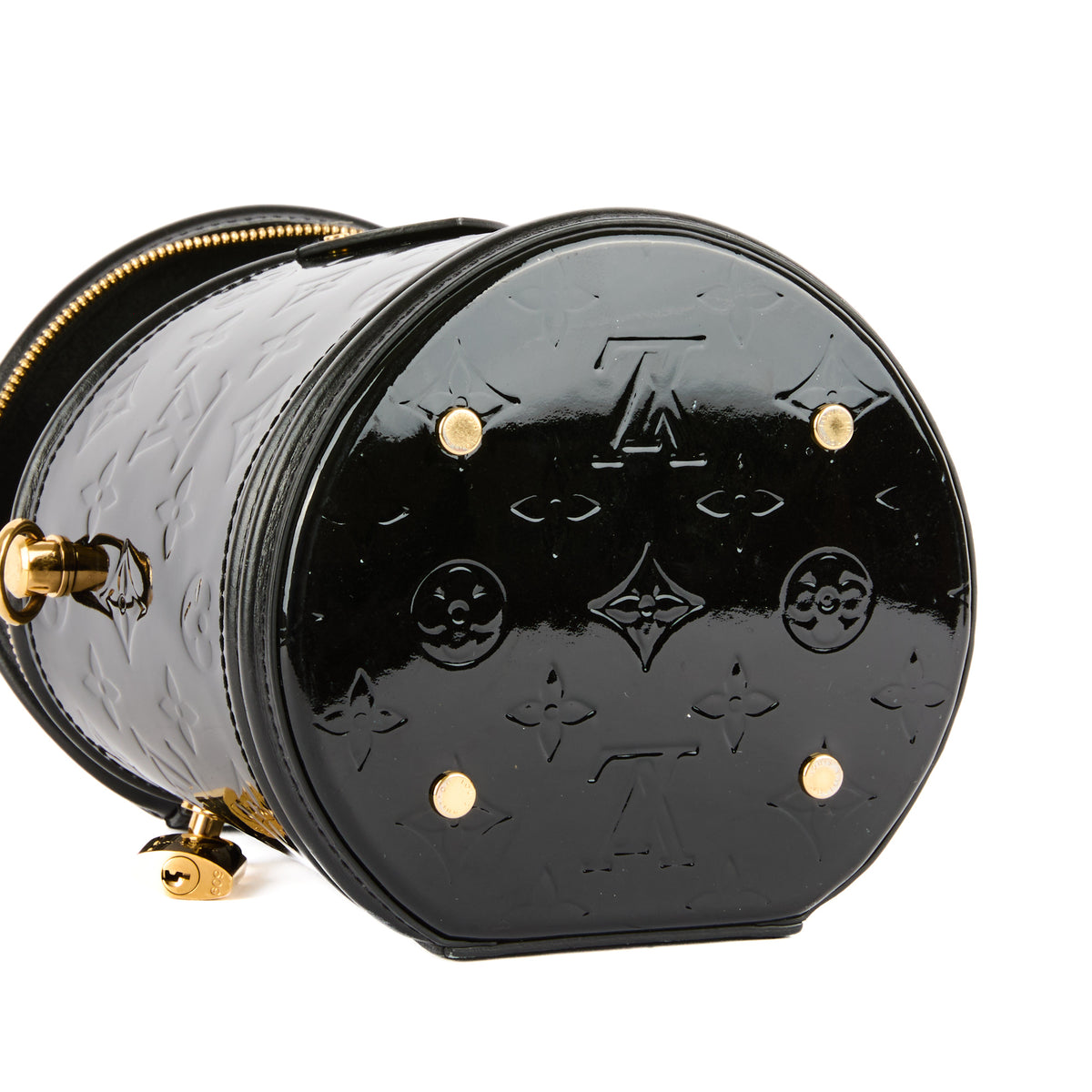 LOUIS VUITTON - Cannes bucket crossbody bag in black monogram patent leather - Handbag
