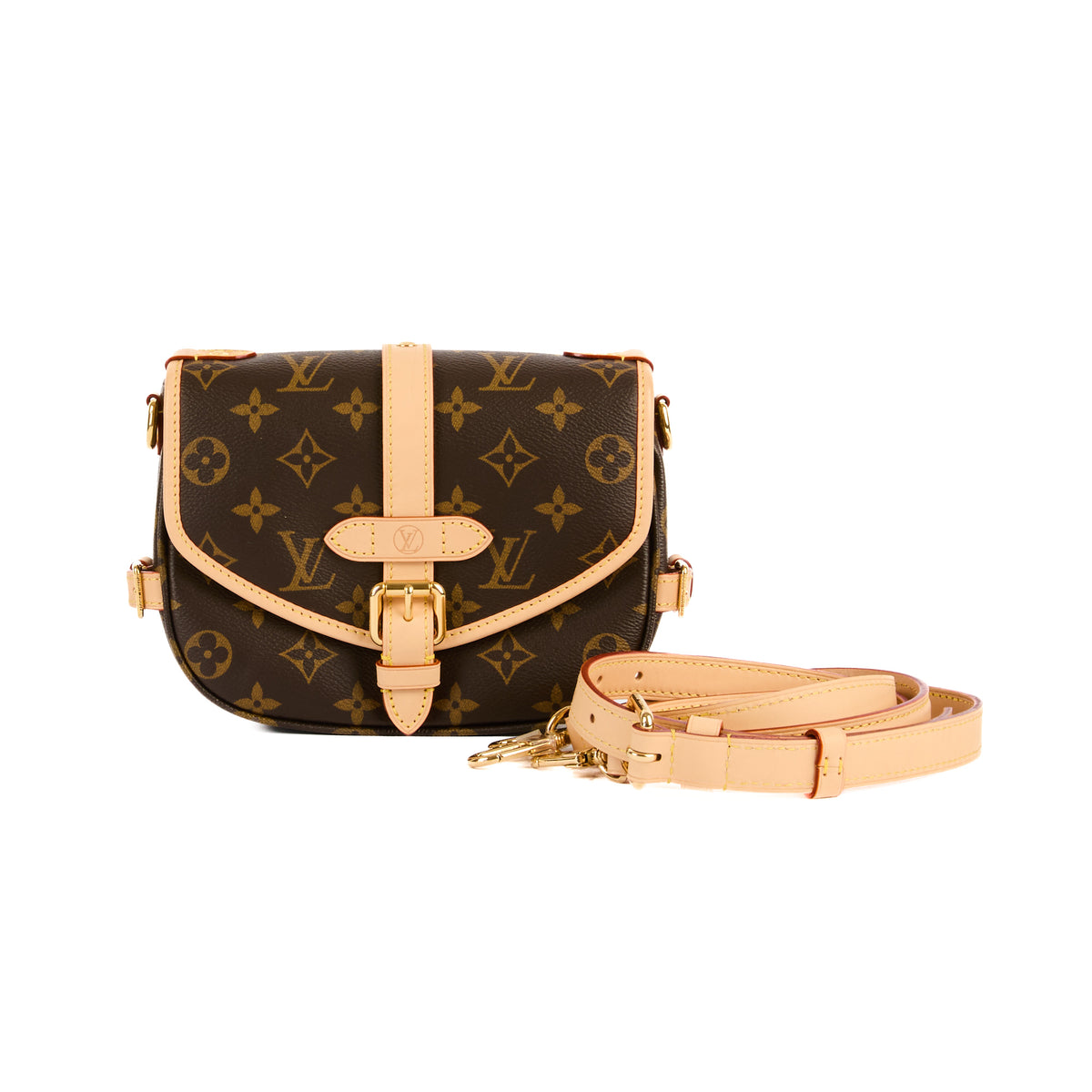 LOUIS VUITTON - Sac bandoulière Saumur BB toile Monogram - Handbag