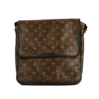 LOUIS VUITTON - Sac bandoulière Bass Messenger toile Monogram Macassar - Handbag