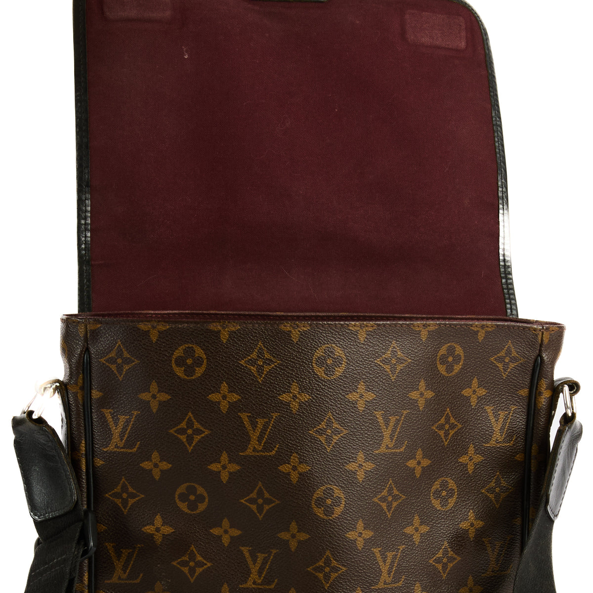 LOUIS VUITTON - Sac bandoulière Bass Messenger toile Monogram Macassar - Handbag
