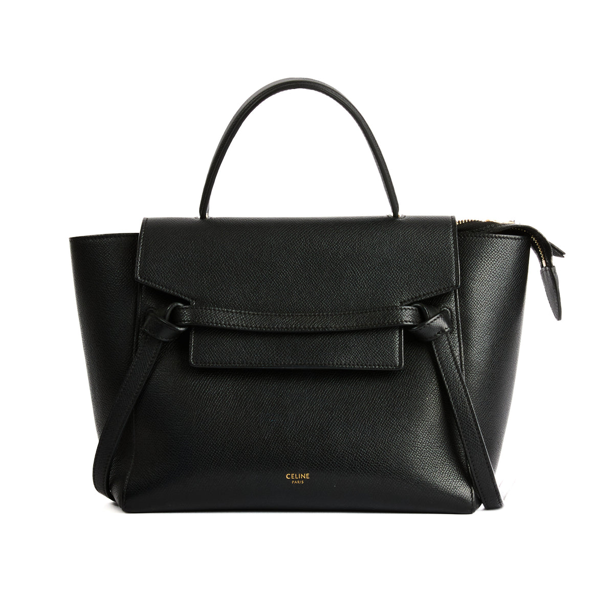 CELINE - Medium Belt Bag in black leather - Hand bag