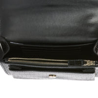 SAINT LAURENT - Sac bandoulière Sunset cuir embossé croco noir - Handbag