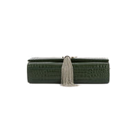 SAINT LAURENT - Sac bandoulière Mini Kate tassel cuir vert - Handbag