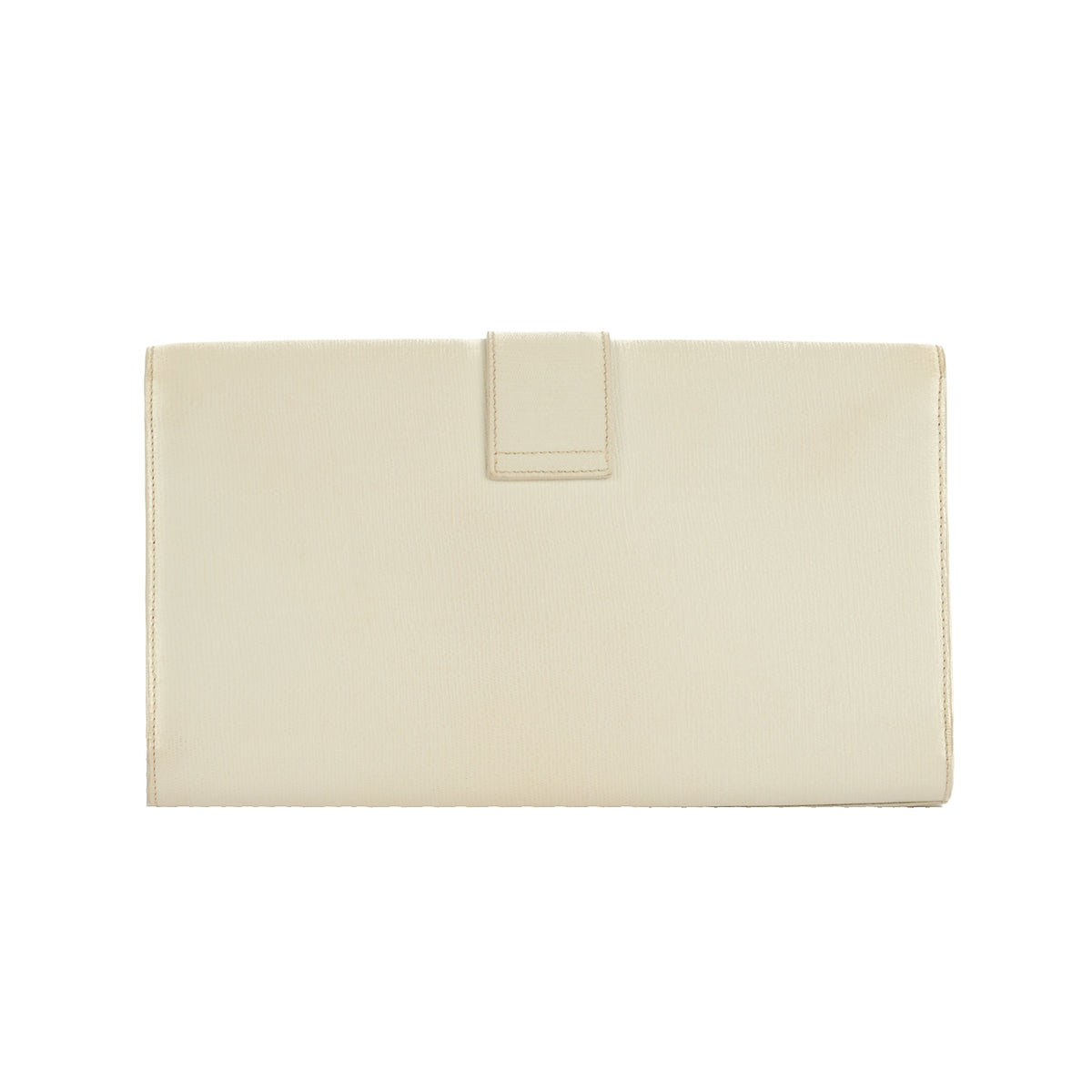 SAINT LAURENT - Pochette à main Chyc cuir blanc - Hand pouch