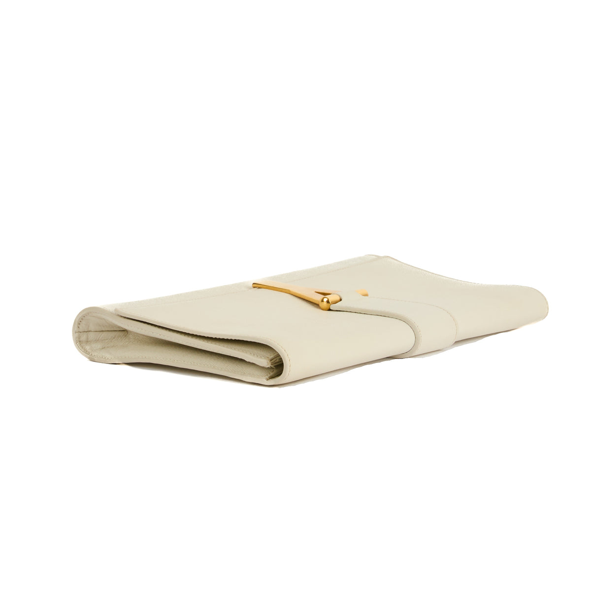 SAINT LAURENT - Pochette à main Chyc cuir blanc - Hand pouch