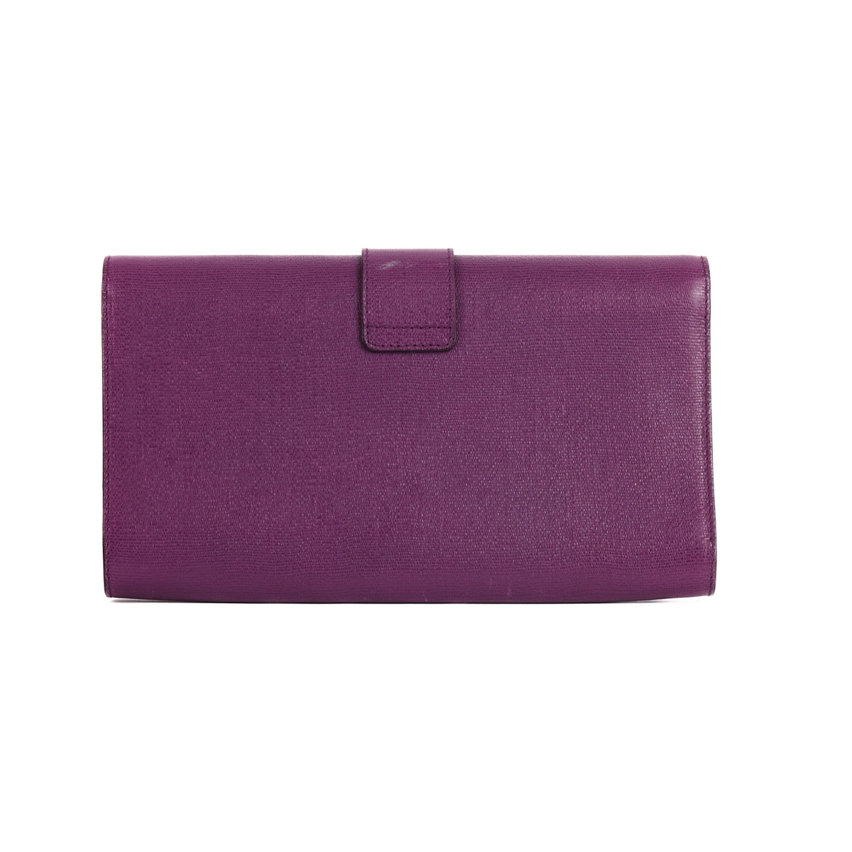 SAINT LAURENT - Pochette à main Chyc cuir violet - Hand pouch