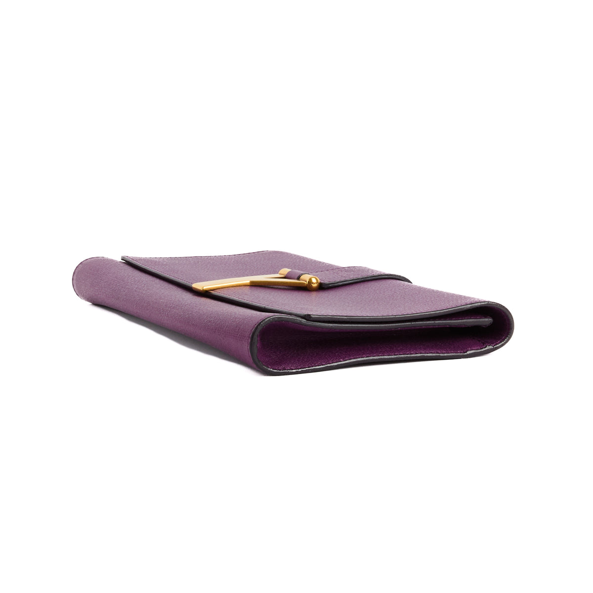 SAINT LAURENT - Pochette à main Chyc cuir violet - Hand pouch
