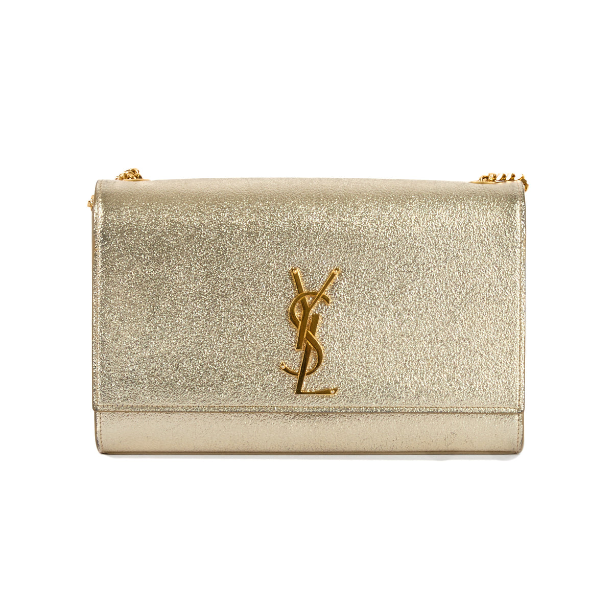 SAINT LAURENT - Sac bandoulière Kate cuir doré - Handbag