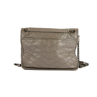 SAINT LAURENT - Grey leather Nikki Baby bag
