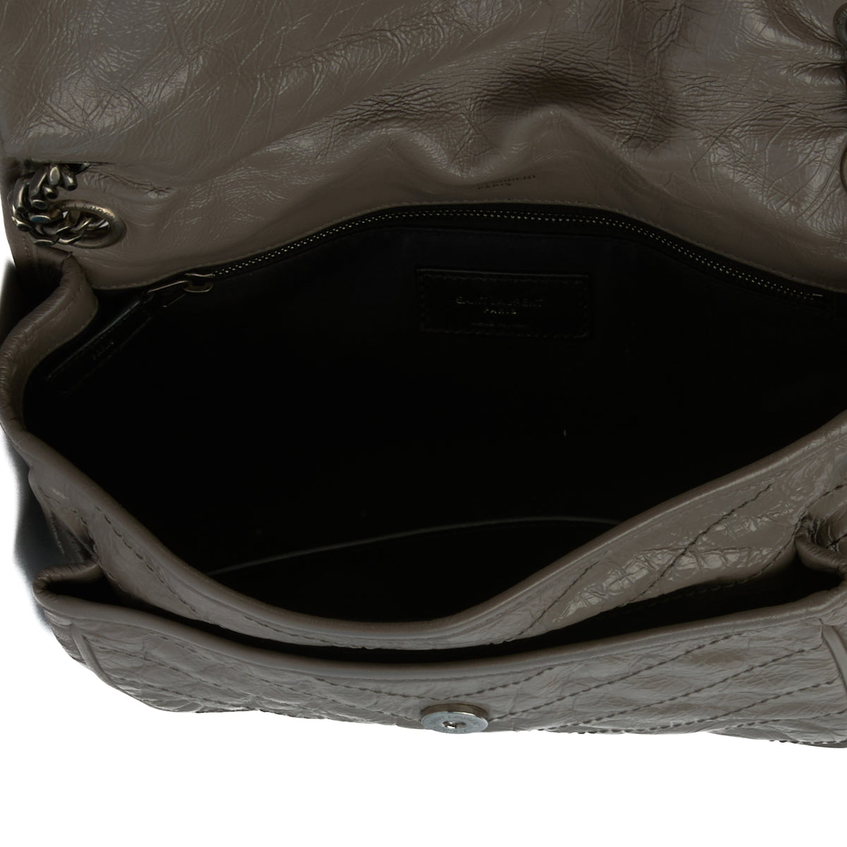 SAINT LAURENT - Grey leather Nikki Baby bag