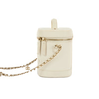 CHANEL - White CC Mania Vanity Case bag