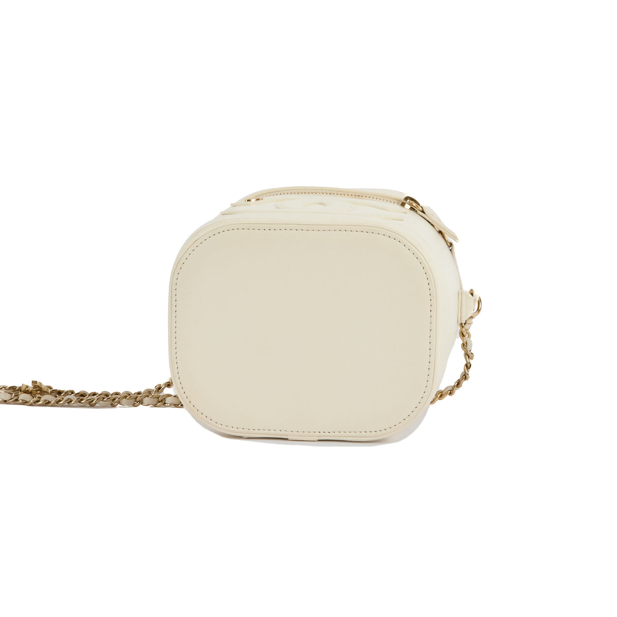 CHANEL - White CC Mania Vanity Case bag
