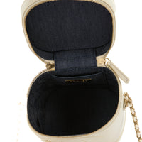 CHANEL - White CC Mania Vanity Case bag