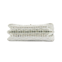 CHANEL - Sac bandoulière Striped 2.55 Small Reissue cuir argenté - Handbag
