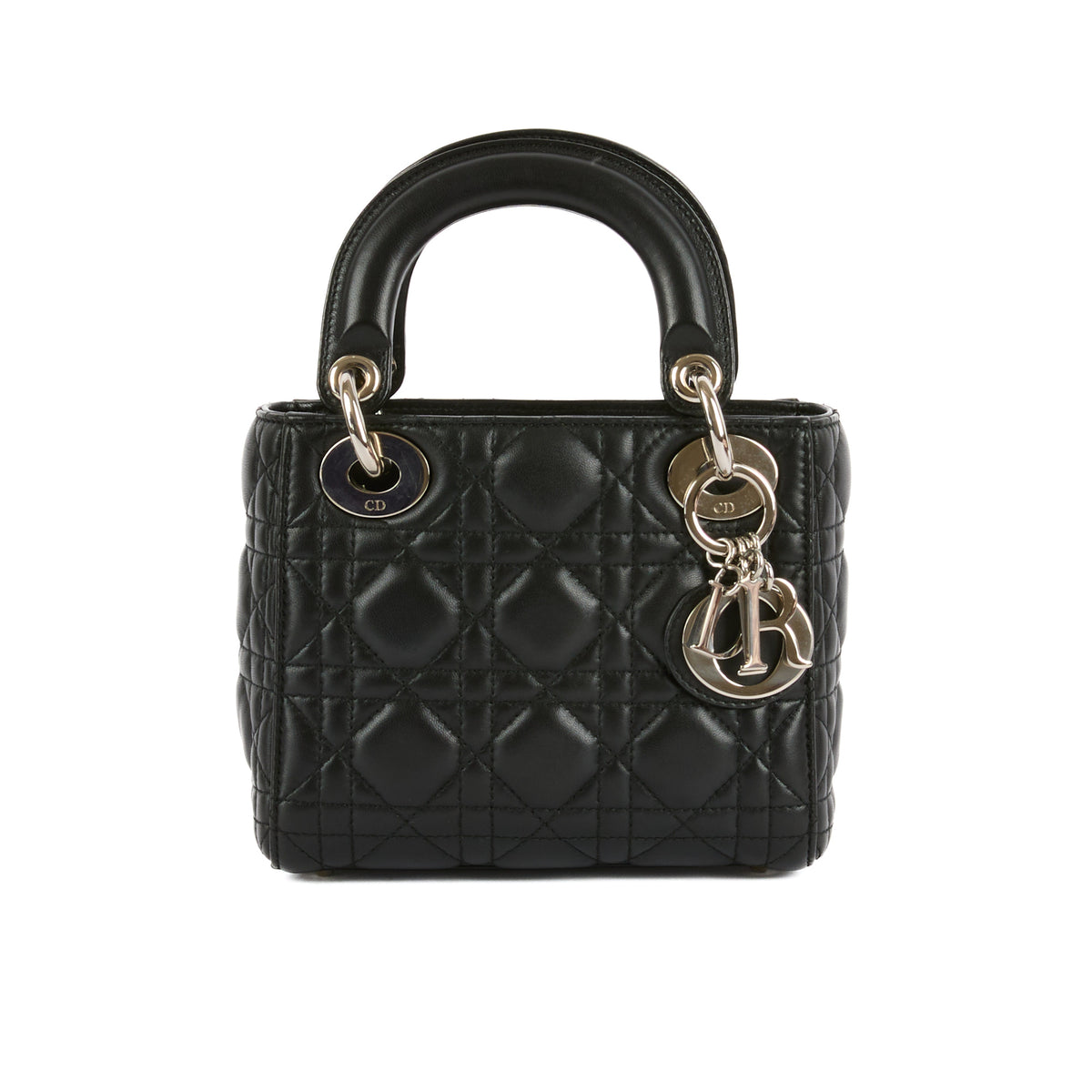 DIOR - Black Mini Lady Dior Bag