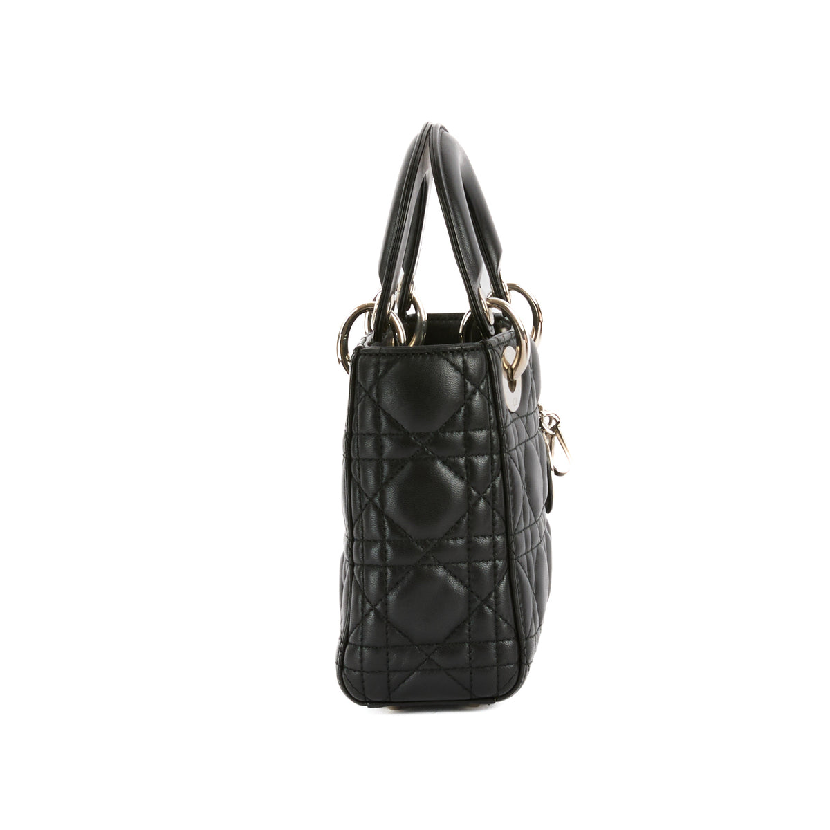DIOR - Black Mini Lady Dior Bag