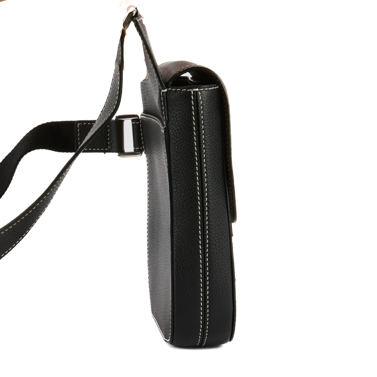 DIOR - Sac bandoulière Messenger Saddle Bee cuir noir - Handbag