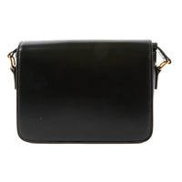 CELINE - Sac bandoulière Teen Triomphe cuir noir - Handbag