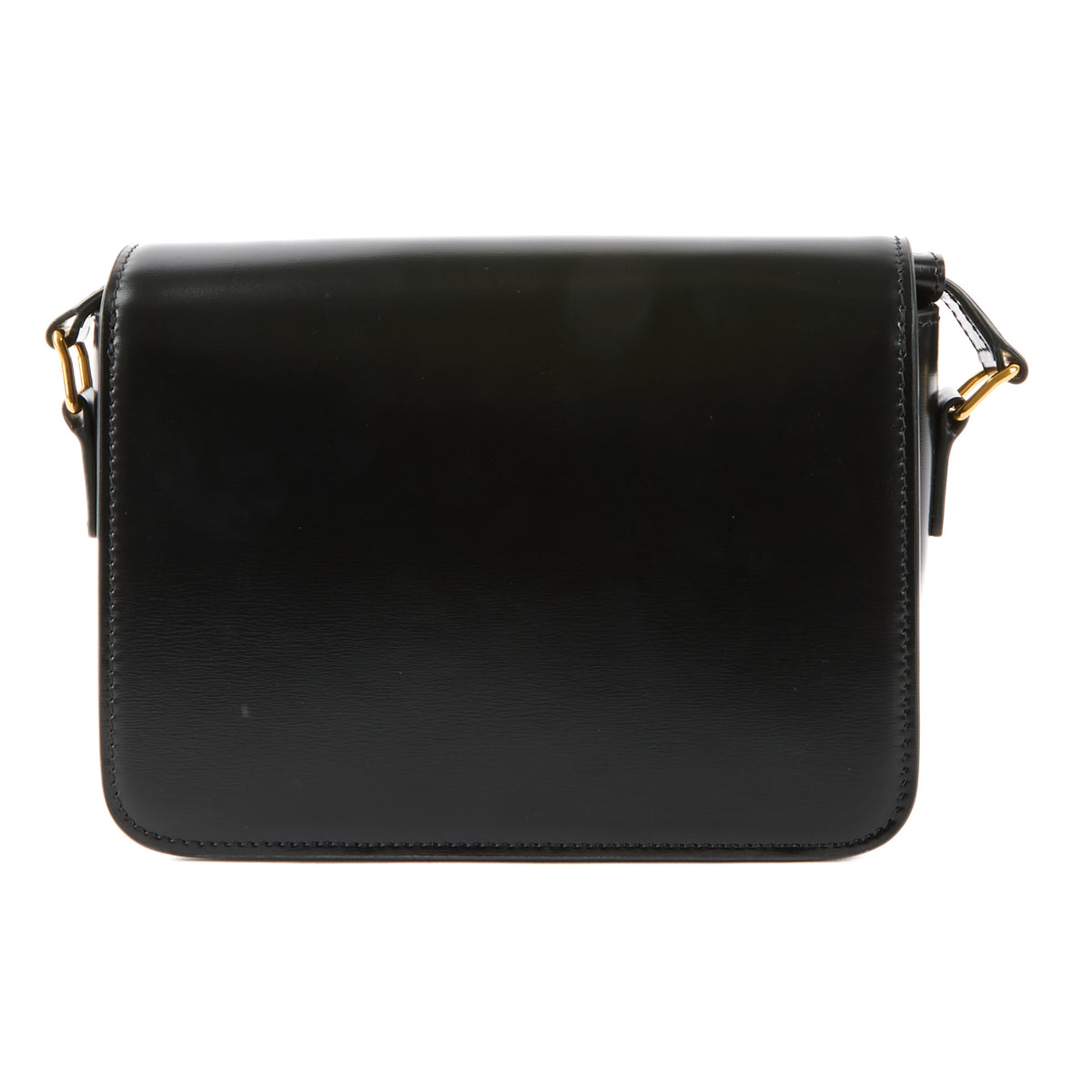 CELINE - Sac bandoulière Teen Triomphe cuir noir - Handbag
