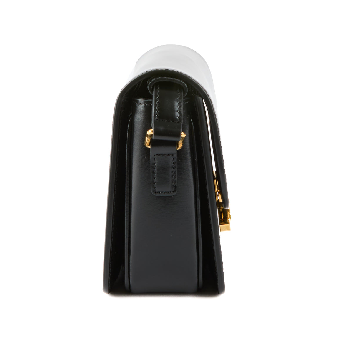 CELINE - Sac bandoulière Teen Triomphe cuir noir - Handbag