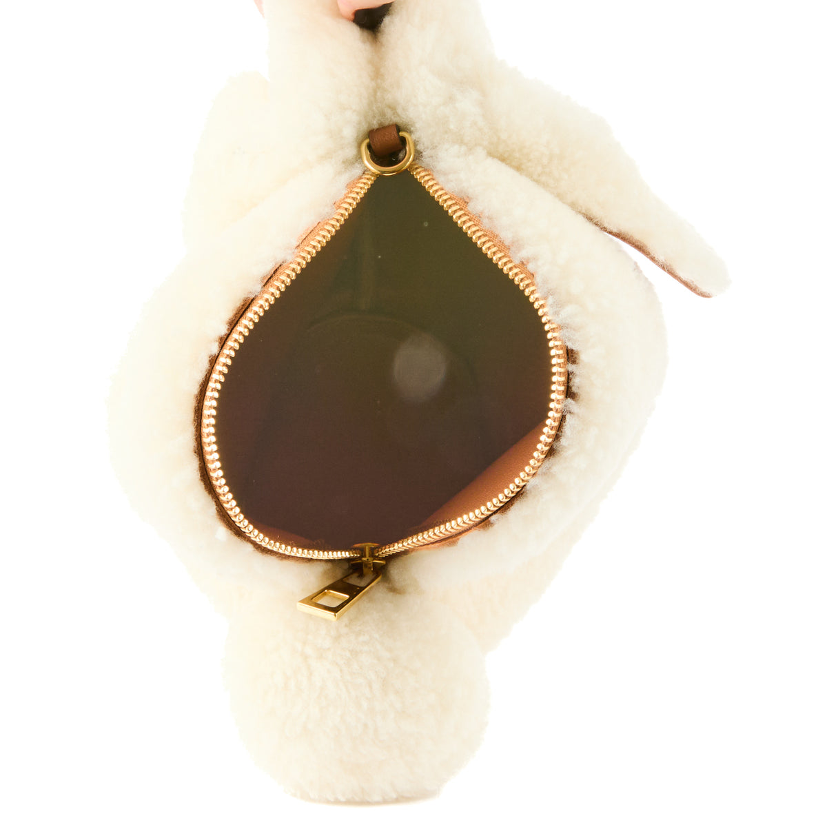 LOEWE - White wool Bunny bag