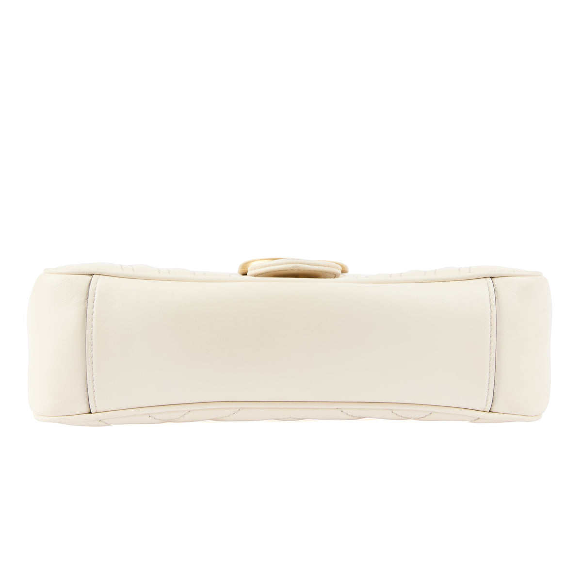 GUCCI - Sac bandoulière GG Marmont cuir blanc - Handbag