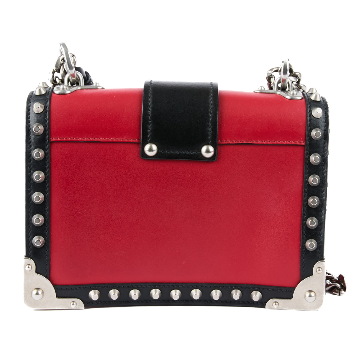 PRADA - Red and black Cahier bag