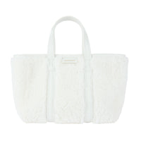 BALENCIAGA - Barbes East West Shopper handbag in white shearling