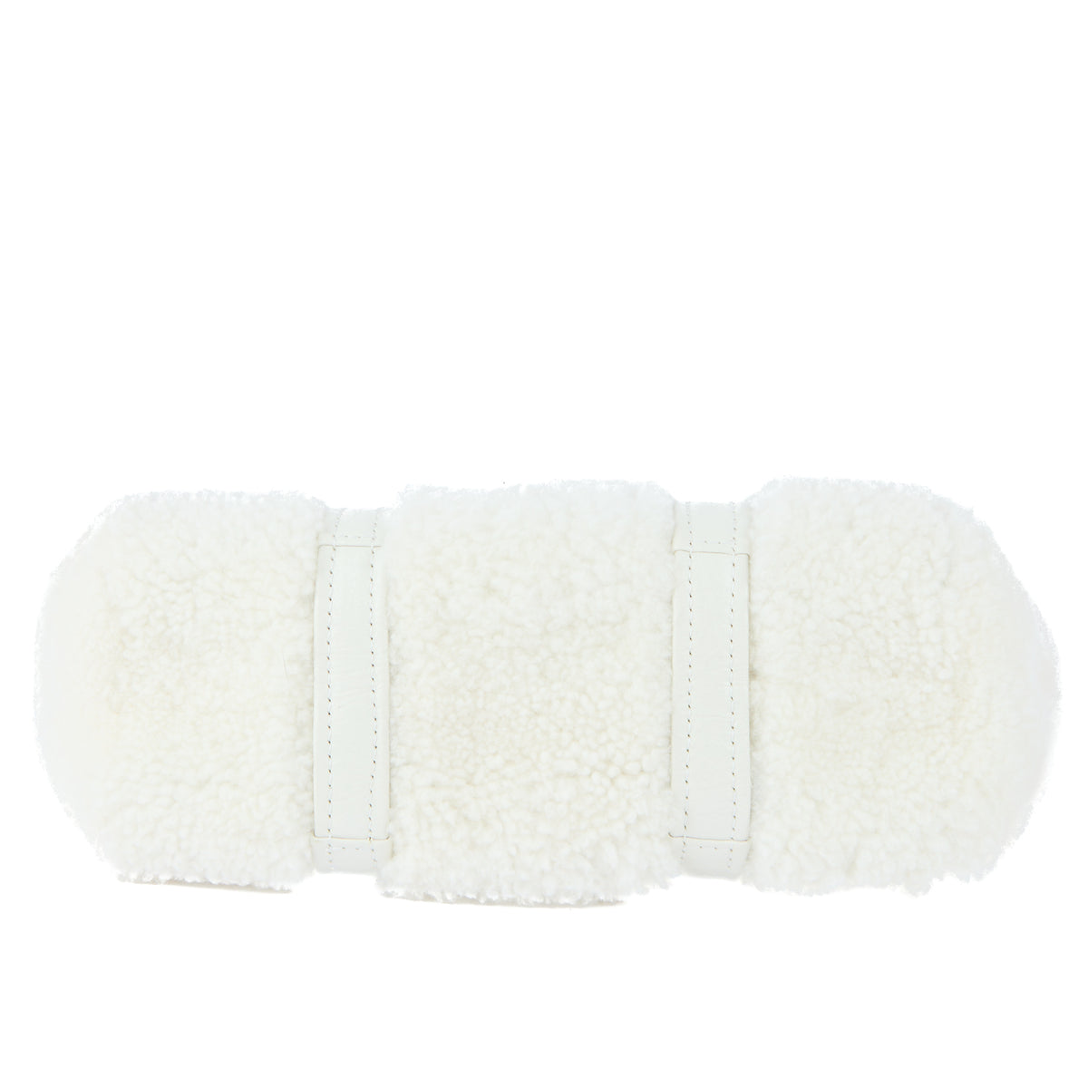 BALENCIAGA - Barbes East West Shopper handbag in white shearling