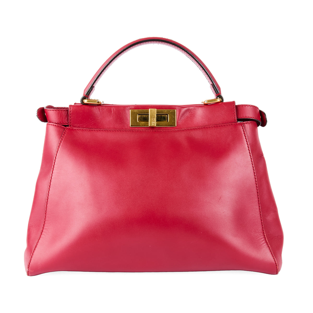 FENDI - Medium Peekaboo bag in red leather