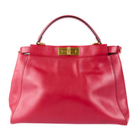 FENDI - Medium Peekaboo bag in red leather