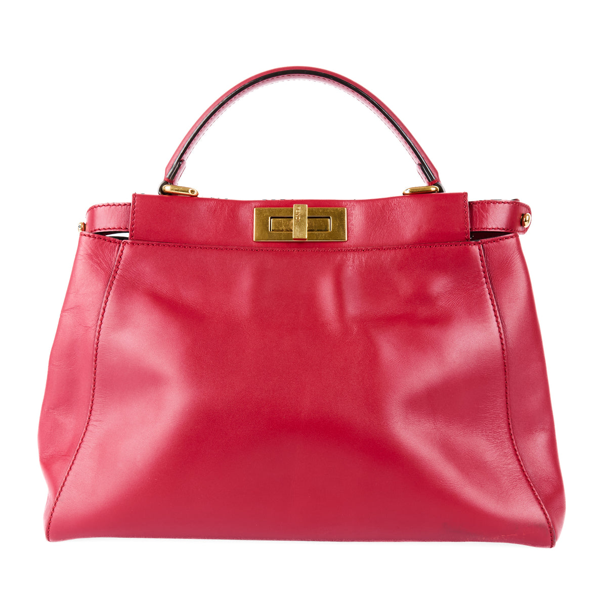 FENDI - Medium Peekaboo bag in red leather