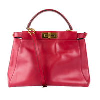 FENDI - Medium Peekaboo bag in red leather