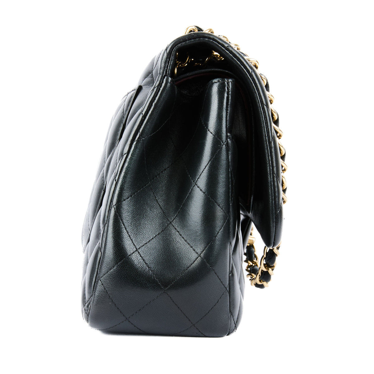 CHANEL - Classic Jumbo bag in black lambskin leather