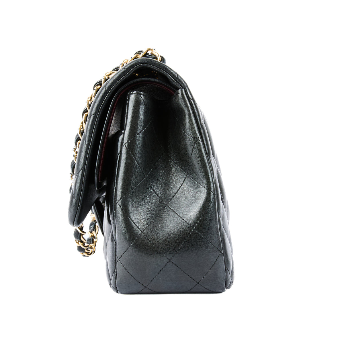 CHANEL - Classic Jumbo bag in black lambskin leather