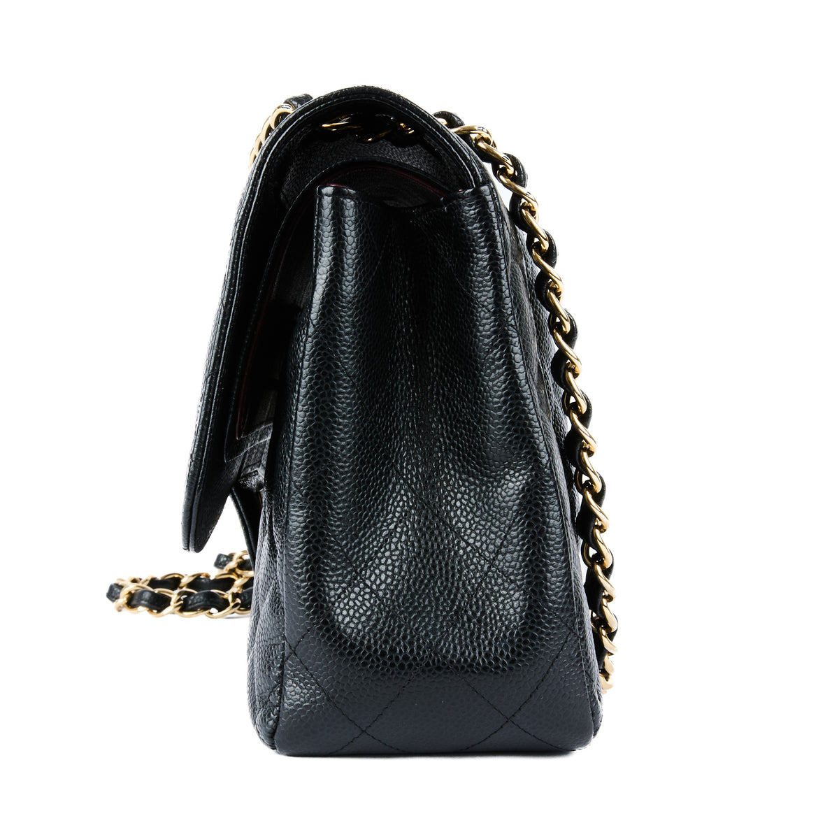 CHANEL - Classic Jumbo Bag in black grained leather