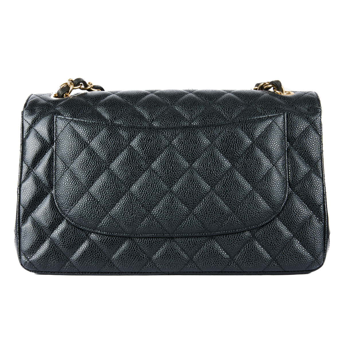 CHANEL - Classic Jumbo Bag in black grained leather