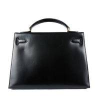 HERMES - Kelly 32 Box bag black vintage