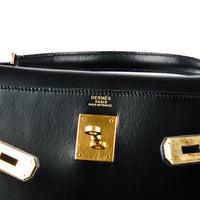 HERMES - Kelly 32 Box bag black vintage