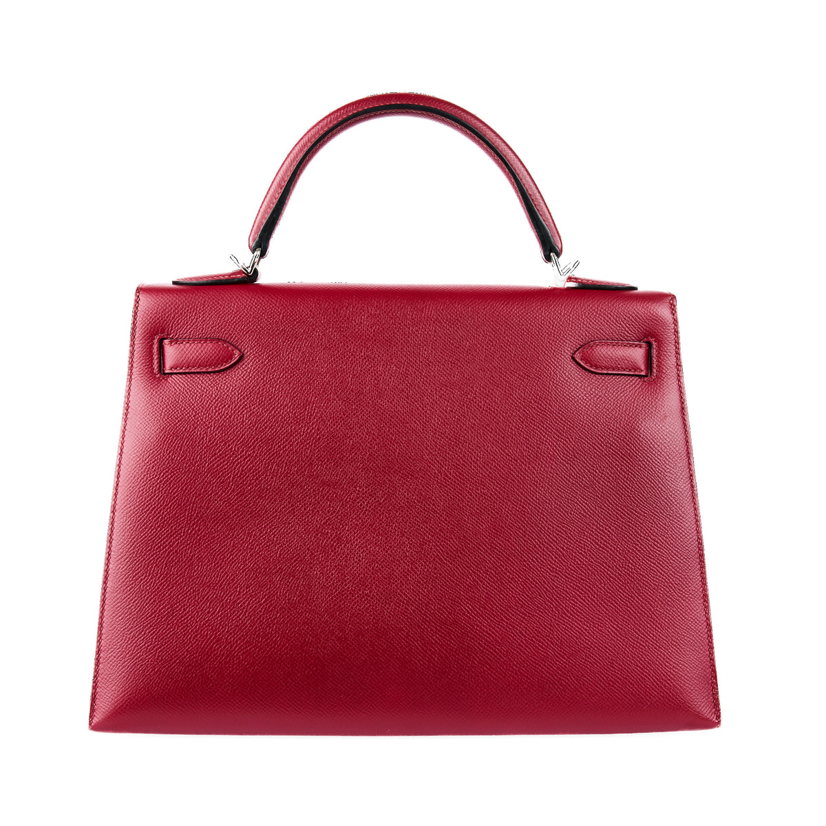 HERMES - Sac à main Kelly 32 cuir Epsom Rouge Grenat - Handbag