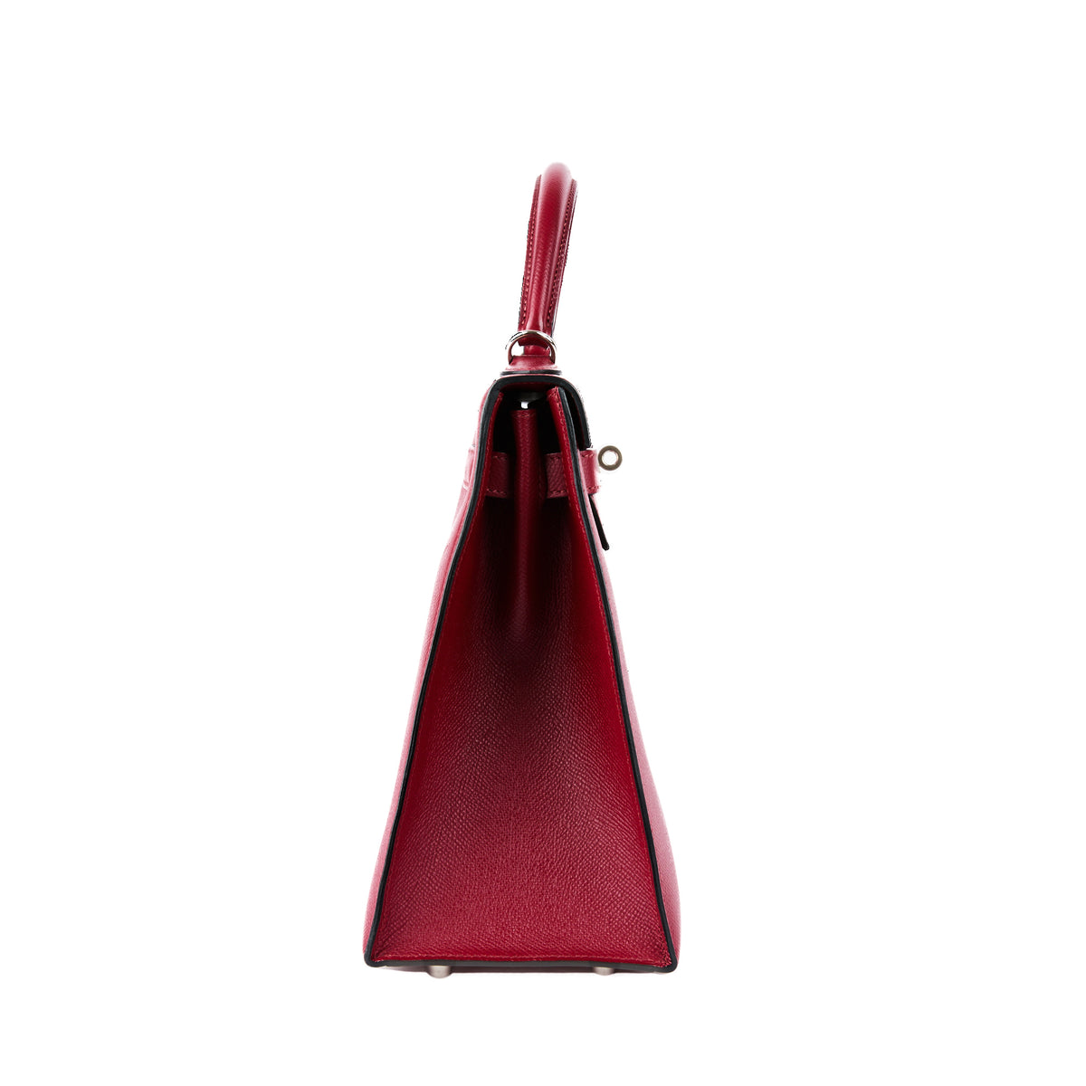 HERMES - Sac à main Kelly 32 cuir Epsom Rouge Grenat - Handbag