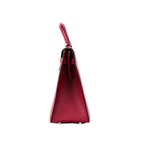 HERMES - Sac à main Kelly 32 cuir Epsom Rouge Grenat - Handbag
