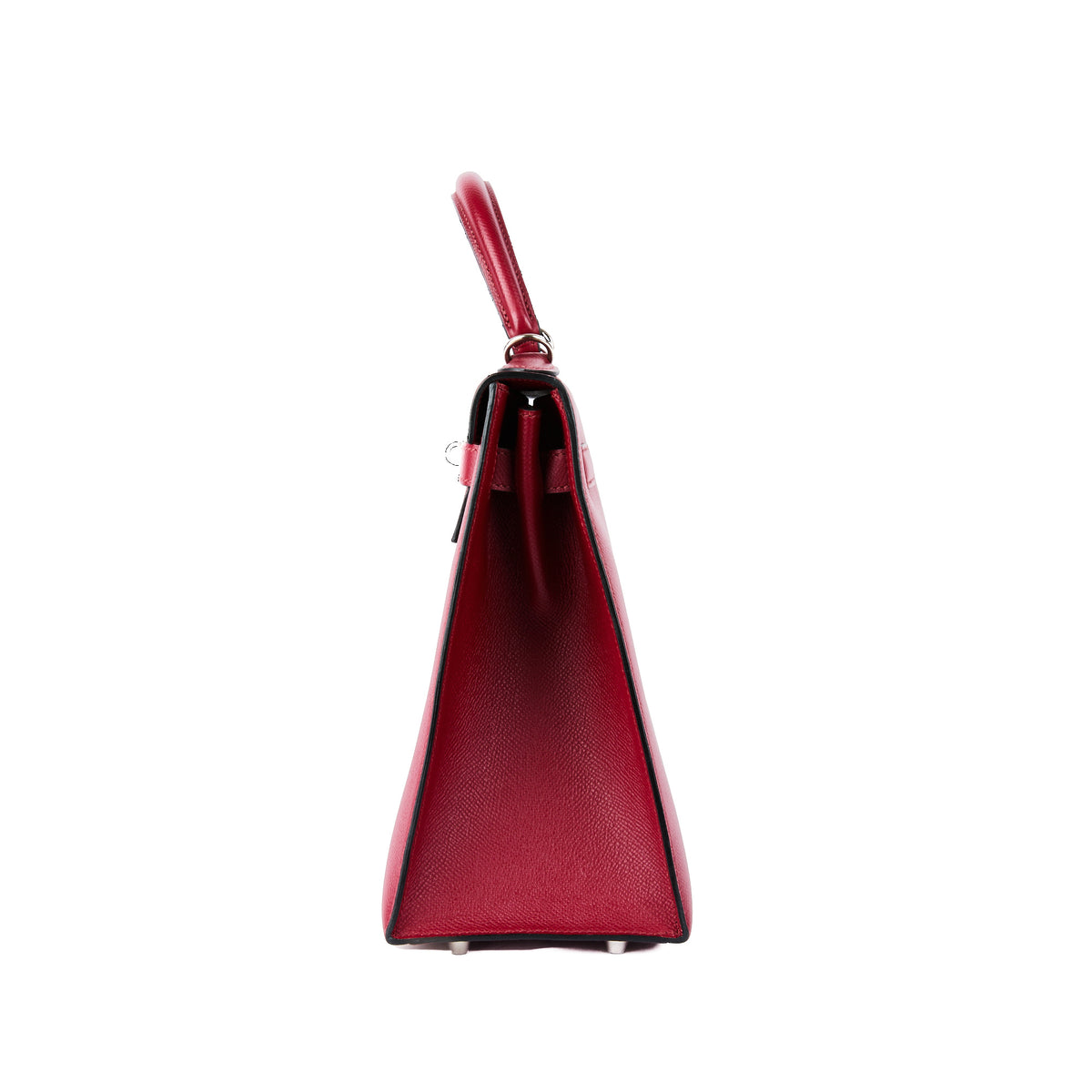 HERMES - Sac à main Kelly 32 cuir Epsom Rouge Grenat - Handbag