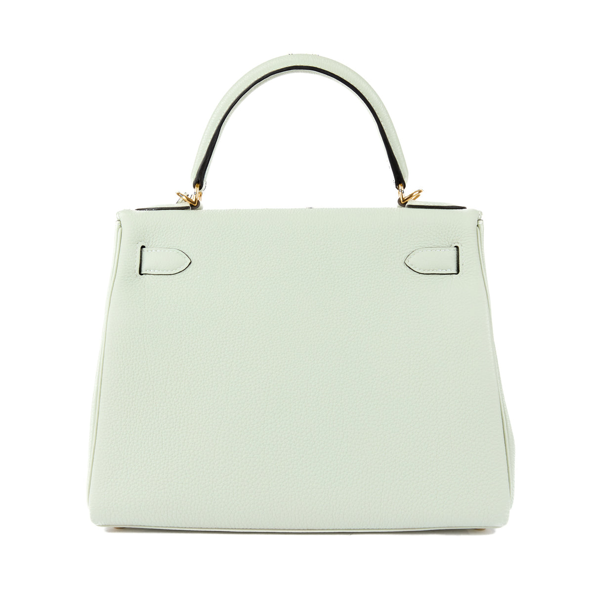 HERMÈS - Kelly 28 Togo snow grey gold finish