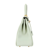 HERMÈS - Kelly 28 Togo snow grey gold finish