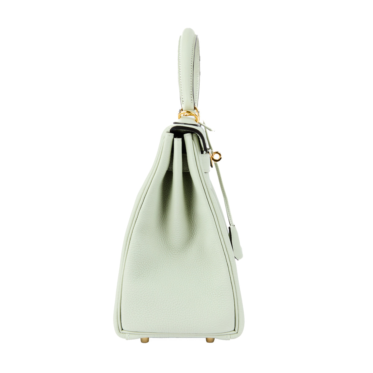 HERMÈS - Kelly 28 Togo snow grey gold finish